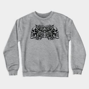 skulls and roses Crewneck Sweatshirt